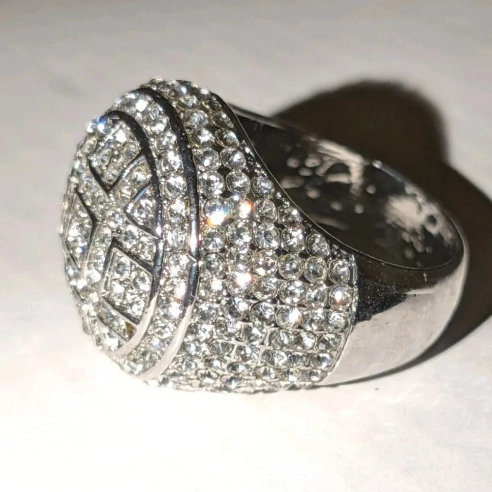 3Ct Round Lab-Created Diamond 14K White Gold Plated Pave Men's Pinky Ring Sz 9
